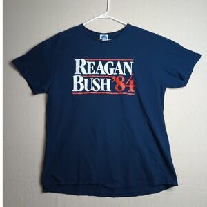 Ronald Reagan 84 Presidential Library T-Shirt Political‎ Graphic XL Short Sleeve